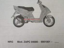 Piaggio NRG Catalogue of Spare Parts 406907  -varaosaluettelo, katso mallit kuvista tarkemmin.