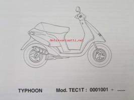 Piaggio Typhoon Catalogue of Spare Parts 405794 -varaosaluettelo, katso mallit kuvista tarkemmin.