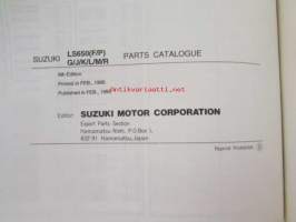 Suzuki LS650 (NP41A - NP41B) - LS650 FG / LS650 PG, LS650 FJ / LS650 PJ, LS650 FK / LS650 PK, LS650 PL / LS650 PM, LS650 PR, Parts Catalogue -varaosaluettelo, katso