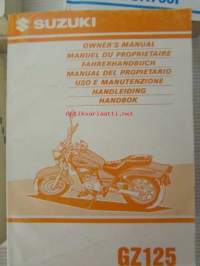 Suzuki GZ125 Owner´s manual -käyttöohjekirja