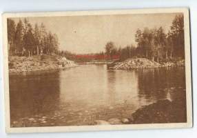 Heinäveden reitiltä Väälän kanava  - paikkakuntapostikortti postikortti kulkenut 1947