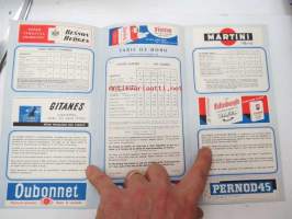Air France in-flight hinnasto juomat / tupakka 1961 -alcohol and tobacco products price list
