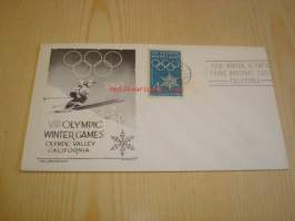 Olympic Valley California Talvi-Olympialaiset ensipäiväkuori FDC 1960 USA