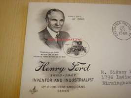 Henry Ford Model T Ford Motor Company ensipäiväkuori FDC 1968 USA