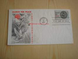 Lions International Search for Peace 1967 USA ensipäiväkuori FDC