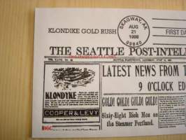 Kultakuume Klondike Gold Rush Skagway Alaska 1998 USA ensipäiväkuori FDC