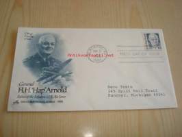 General H.H. &quot;Hap&quot; Arnold Father of the Modern U.S. Air Force 1988 USA ensipäiväkuori FDC ilmavoimat