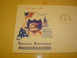 American Revolution Bicentennial 1773-1973 USA ensipäiväkuori FDC