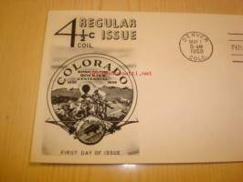 Colorado USA 1959 ensipäiväkuori FDC kahdella postimerkillä