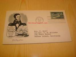 Kommodori Matthew Galbraith Perry 1953 USA ensipäiväkuori FDC