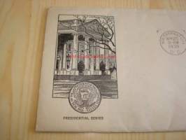 Presidentti George Washington 1938 USA ensipäiväkuori FDC neljällä postimerkillä