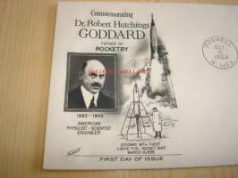 Dr. Robert Hutchings Goddard 1964 USA ensipäiväkuori FDC Father of Rocketry