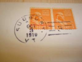 Virheleimattu 1910 Benjamin Franklin 1938 USA ensipäiväkuori FDC tämä postimerkki ilmestyi vuonna 1938, mutta postileimassa on vuosiluku 1910 harvinainen