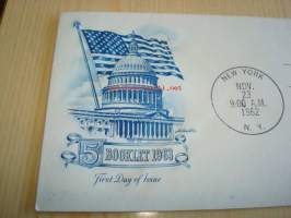 George Washington 1962 USA ensipäiväkuori FDC viidellä postimerkillä