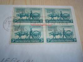 Minnesota 1949 USA ensipäiväkuori FDC neljällä postimerkillä