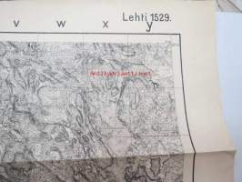 Karjalan kannas (Viipuri) - sota-ajan &quot;pikakartta&quot; lehti 1529 -kartta