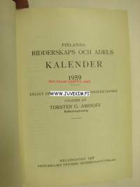 Finlands ridderskaps och adels kalender 1959 -aateliskalenteri