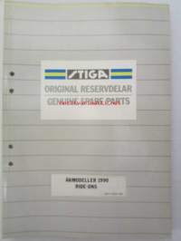 Stiga Original reservdelar / Genuine Spare Parts - Åkmodeller 1990 Ride-Ons 8211-3401-90 - Ruohonleikkuri varaosaluettelo, katso tarkemmat mallit kuvista