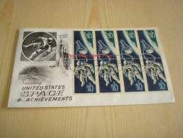 United States Space Achievements 1967 USA ensipäiväkuori FDC kahdeksalla postimerkillä