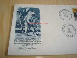 Apollo 11 First Man on the Moon 1969 USA ensipäiväkuori FDC