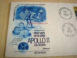 Apollo 11 First Moon Landing 1969 USA ensipäiväkuori FDC