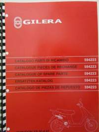 Gilera Typhoon XR50KAT Catalogue of Spare Parts 594223 -varaosaluettelo, katso kuvista mallimerkintä tarkemmin