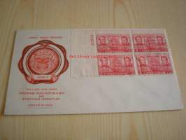 Thomas MacDonough ja Decatur Navy Heroes 1937 USA ensipäiväkuori FDC neljällä postimerkillä