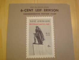 Viikinki Leif Erikson, Post on Bulletin Board, 1968, USA. Amerikan löytäjä.