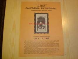 California Bicentennial, Post on Bulletin Board, 1969, USA.