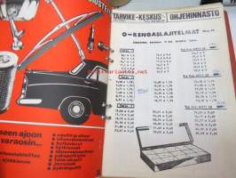 Autotarvikkeita - Tarvikekeskus Oy -kansiollinen erilaisia autorvikeluetteloita