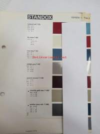 Toyota värimallit 3 sivua Standox värimalleja 1970