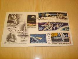 Space Accomplishments, 1971, USA, ensipäiväkuori, FDC. 7 erilaista postimerkkiä, harvinaisempi versio.