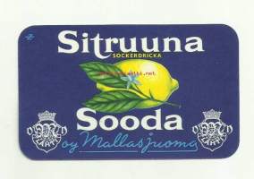 Sitruuna  Soodaa-  juomaetiketti
