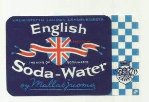 English Soda Water -  juomaetiketti