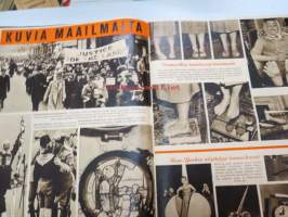 Uusi Suomi Sunnuntailiite 1939 nr 8 sis. mm. seur. artikkelit / kuvat; Runebergin patsaaseen nimi, Karnevaalit Saksassa, Viidakon eläimiä - kameramiehen saalis,