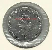 Vatikaani 10 Lire Paavali VI 1963-1978 - kolikko / Vatikaanin liira oli rahayksikkö vuosina 1929–2002. Tänä aikana se oli sidottu Italian liiraan ja oli