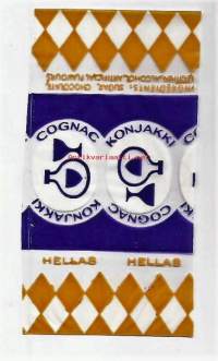 Konjakki  makeiskääre   /  Oy Hellas Ab oli suomalainen makeisalan yritys, Turussa.