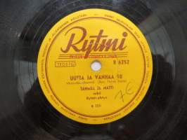 Rytmi R 6252 Matti ja Repe sekä Rytmi-yhtye - Uutta ja vanhaa 9 / Tamara ja Matti - Uutta ja vanhaa 10 -savikiekkoäänilevy, 78 rpm record