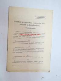 Lisäyksiä ja muutoksia rautateiden ilmasuojelun erikoisohjeeseen 29.9.1939