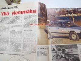 Moottori 1983 nr 14-15, sis. mm. seur. artikkelit / kuvat / mainokset; Ministeri kävelee yli virkamiehen?, Näkö ja nopeus, Honda Accord turvajarruin, Talbot 1510