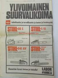 Koneviesti 1968 nr 25, sis. mm. seur. artikkelit / kuvat / mainokset; BM Volvo SM 668, Welger paalaimet, Siemenkeskus Turkuun, Moottorisahat Remington SL-9 ja