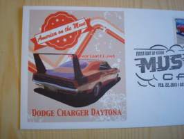 Dodge Charger Daytona, Muscle Cars, 2013, USA, ensipäiväkuori, FDC, hieno. Katso myös muut kohteeni, mm. noin 1 200 erilaista amerikkalaista ensipäiväkuorta