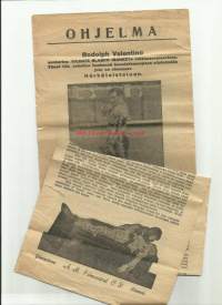 Verta ja Hiekkaa Rudolf Valentino 1922 - elokuva  esite  mainos