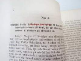 Aktstycken till upplysning af de allmänna rättsförhållanden, som äga rum beträffande Kemijoki och Ijo kronofisken, 1888 Kemi- ja Iijoen kalastusta koskevat