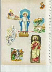 Raamatunhistoria aiheisia kiiltokuvia n 16 kpl  - kiiltokuva