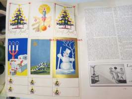 Misericordia julen 1934 - Utgiven av Sjuksjöterskeföreningen i Finland -christmas publication, mukana Abu Hassanin mietelmiä korteilla sekä joulukorttiarkki