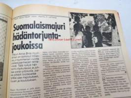 UM Uusi Maailma 1977 nr 14, ilmestynyt 20.7.1977, sis. mm. seur. artikkelit / kuvat / mainokset; Kansikuva Tii Heilimo, Kaustisen kansanmusiikkijuhlat + Konsta