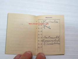 Varsinais-Suomen Kirjakauppa Oy - Lukujärjestys 1931-32 - erikoinen vihkomallinen -school timetable, special form, in finnish