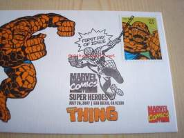 Thing, Marvel Comics Super Heroes, 2007, USA, ensipäiväkuori, FDC, hieno. Katso myös muut kohteeni, mm. noin 1 200 erilaista amerikkalaista ensipäiväkuorta