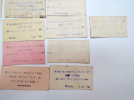 Rippikoulu, Laitila 1916, 25 kpl muistokortteja, joita rippikoululaiset jakoivat toisilleen ajan tavan mukaan muistoiksi; Lempi Wainio (Vainio), Elli Wähätalo